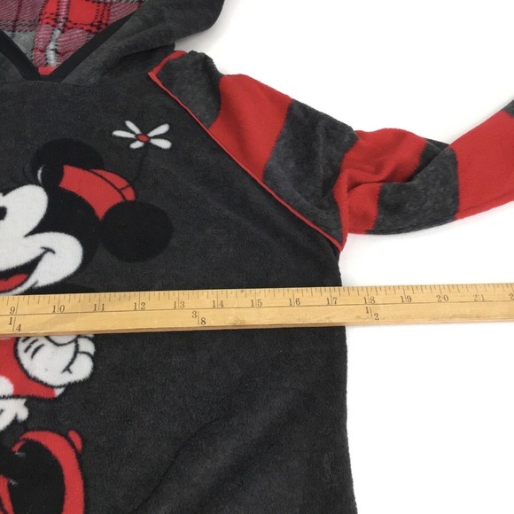 Disney Luxe Collection Sz S Black Red Minnie Mouse Hoodie Pullover Sweater - Picture 9 of 12